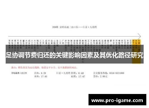 足协调节费归还的关键影响因素及其优化路径研究